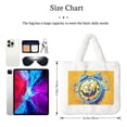 thumbnail image 3 of Yiaed Funny Alarm Clock Illustration Print Fluffy Shoulder Bag Plush Bags Women Ladies Tote Bag Fluffy White Furry Purse Handbag for Autumn and Winter, 3 of 7