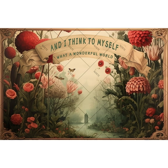 Noete 8x12 Inch Vintage Floral Tin Sign Trees Of Green Red Roses Sign Wall Art for Kitchen, Garden & Home Decor, Funny Retro Metal Sign