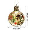 thumbnail image 3 of Hometravel Creative Santa Ornament Ball, Lighted Transparent Hanging Sphere, Plastic Christmas Tree Pendant with LED for Festive Atmosphere Decor, 3 of 6