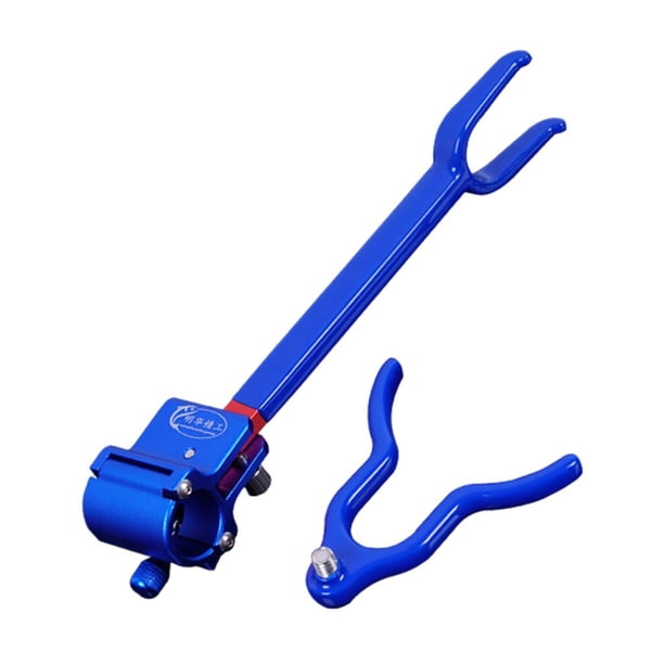 Soporte para caña de pescar, banco colgante, soporte de pesca, soporte ajustable para caña de pescar Azul