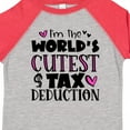 thumbnail image 4 of Inktastic I'm the Worlds Cutest Tax Deduction Pink Hearts Boys or Girls Toddler T-Shirt, 4 of 5