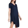 thumbnail image 7 of Miss Lavish London Short Sleeve T Shirt Dress For Women Casual Loose Fitting Jersey Dress Midnight Blue-2XL, 7 of 7