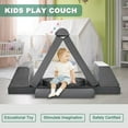 thumbnail image 6 of ABORON Kids Couch Play Set Modular Convertible Sofa 10 Piece Fold Out Couch for Bedroom Playroom, for Imaginative Toddler, Boy, Girl, Creative Baby Couch Toddler Couch, 6 of 11