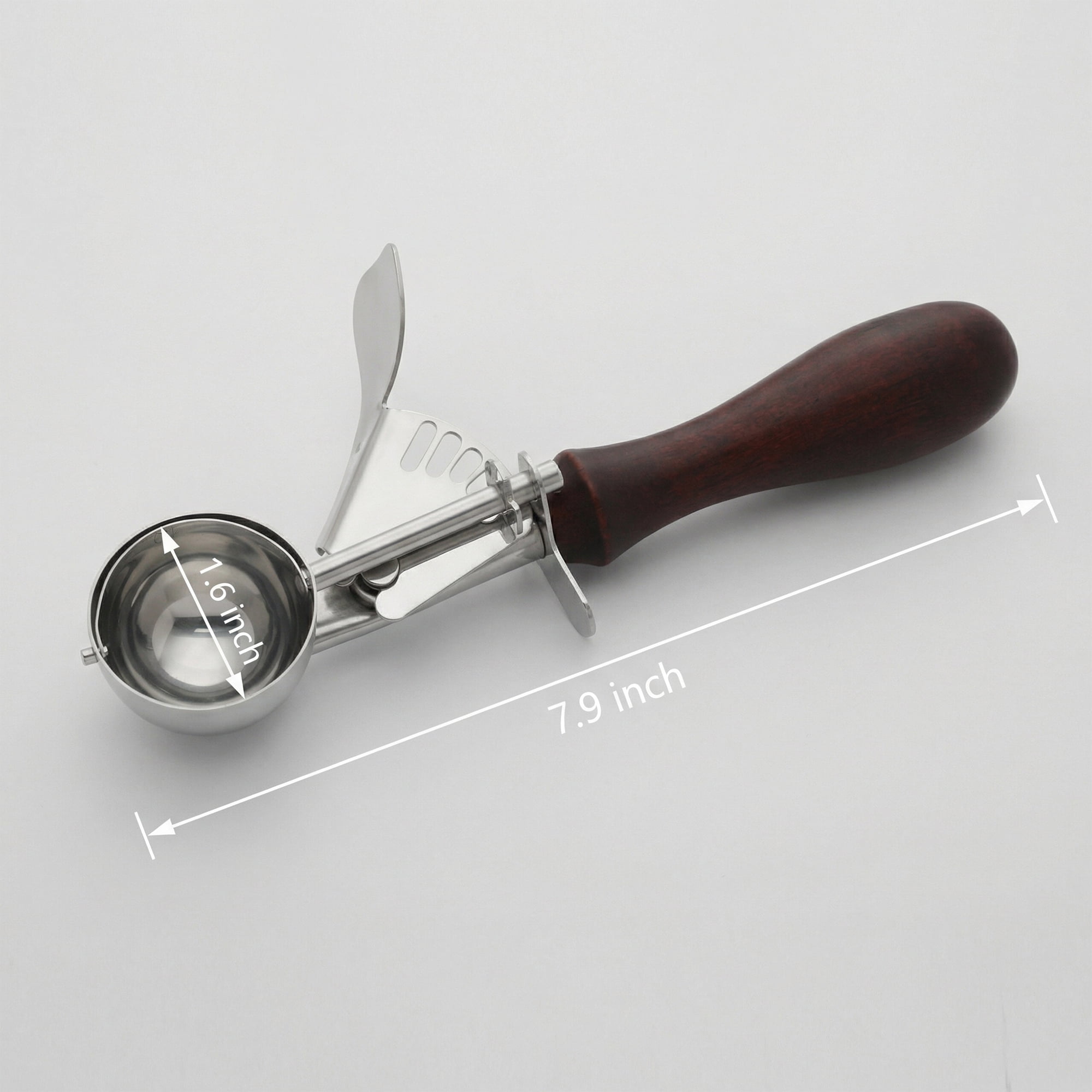 Unique Bargains Stainless Steel Ice Cream Scoop for Gelato and Sorbet Brown 7.9in