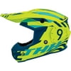 THH T730X Twister Youth MX Offroad Helmet Neon Yellow/Blue SM