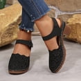 thumbnail image 6 of Yyuenw Women Closed Toe Cutout Block Heel Sandals Ankle Strap Summer Daily Commuter Casual Walking Shoes, 6 of 9