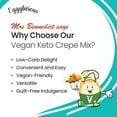 thumbnail image 5 of Eggylicious Vegan Keto Crepe Mix 1 lbs 8 oz (680 gm) | Fluffy, Quick & Easy Grain Free Breakfast | Protein-Rich, Easy to Prepare | Just Add Milk/Water | Gluten Free, Non-Bioengineered, 5 of 7