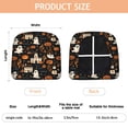 thumbnail image 3 of Halloween Ghosts Pumpkins and Houses Seat Covers for Dining Room Chairs Set Of 4,Stretch Printed Washable Chair Seat Cover with Elastic Ties and Button,Removable Waterproof Couch Cushion Covers, 3 of 6