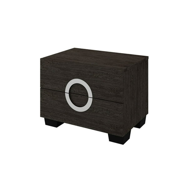 18" Refined Grey High Gloss Nightstand