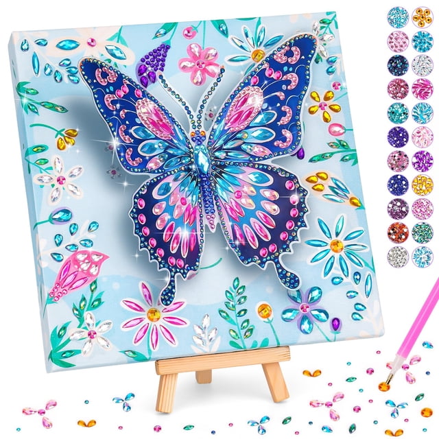 Kit de arte con diamantes Celecstan Mariposa para niños