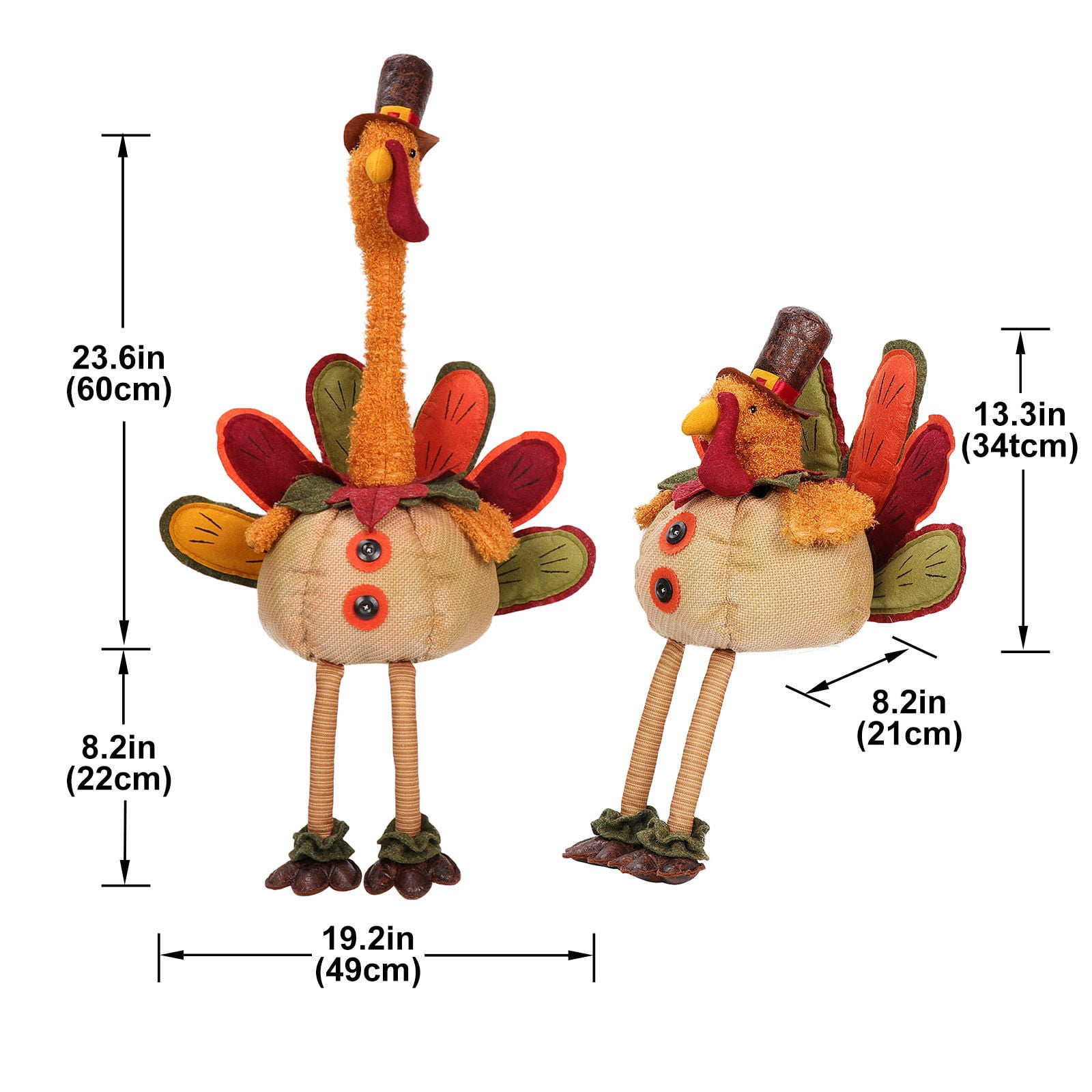 kjfeif Thanksgiving Turkey Doll Retractable Festival Doll Decoration Thanksgiving Decoration,Christmas Xmax Stocking Stuffers Gifts for 3-12 Year Olds Kids Toddler Toys