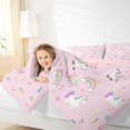 thumbnail image 4 of Feelyou Kawaii Angel Unicorn Queen Comforter Set, Cute Cartoon Animal Bedding Sets, Love Heart Rainbow Reversible Bedding Comforter Set, Lightweight Room Decor, 3-Piece, 4 of 8