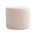 thumbnail image 1 of Soft Ottoman Pouf - Comfort Foam Foot Rest for Living Room, Desk, Couch - White, 1 of 1