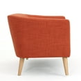 thumbnail image 2 of GDF Studio Brony Muted Orange Fabric Mid Century Modern Loveseat, 2 of 11