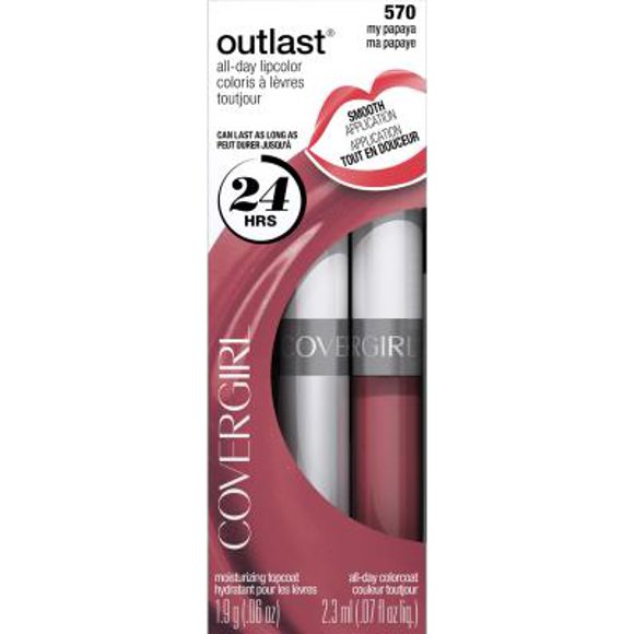 COVERGIRL Outlast All-Day Lip Color With Topcoat, My Papaya