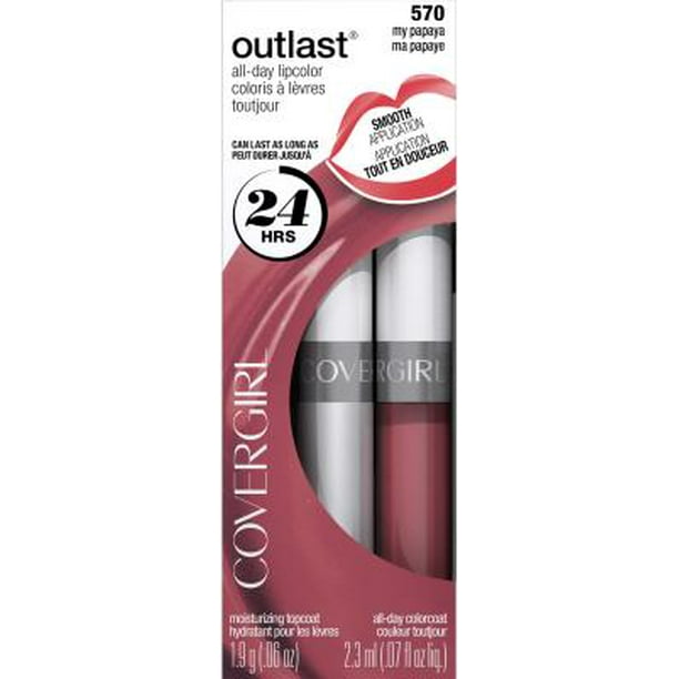 COVERGIRL Outlast All-Day Lip Color With Topcoat, My Papaya