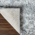 thumbnail image 4 of Geometric Bohemian Plush Shag Indoor Area Rug, Cream/Grey, 5' x 8', 4 of 9