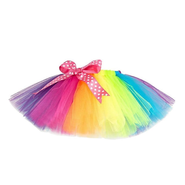 Baby Tutu Skirt Multi-Color Performance Wear for Girls Dancing Ceremony S Size Elastic Waist 1Pcs
