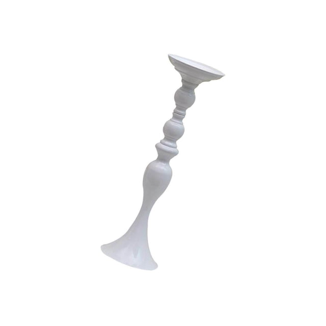 facefd Long Stand Metal Candle Tea Light Holder Candlestick Flower Vase White-L