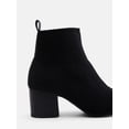 thumbnail image 4 of Time and Tru Women's Comfort Knit Block Heel Booties, 4 of 6