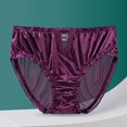 thumbnail image 4 of Ropa interior de encaje para mujer, bragas sexys de gran tamaño, lencería transpirable hueca, Ropa interior de algodón con entrepierna, 4 of 5