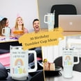 thumbnail image 6 of Happy 30th Birthday Gifts for Women, 40 oz Tumbler with Handle and Straw Lid, 30 Years Old Gifts Idea for Her, Thirty Birthday Present Back in 1994 Tumbler Cup（White）, 6 of 6