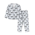thumbnail image 1 of Balery Cow With Fresh Milk Conjunto de Pijama con Estampado para Mujer, Conjunto de Dos Piezas con Manga Larga, Ropa de Dormir Suave con Bolsillos, Pijamas Cómodos-Medium, 1 of 7