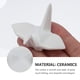 thumbnail image 3 of 6 soportes para palillos de cerámica estilo japonés, hechos a mano, con diseño de mil grullas de papel. Soporte para palillos y tenedores - 5,5 x 5 x 3 cm (Blanco), 3 of 7