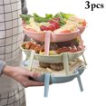 thumbnail image 1 of 3PCS Serving Plate Creative Flower Shape Fruit Plate Snack Plate Food Plate, 1 of 10