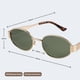 thumbnail image 5 of Livho 2025 Gafas de sol ovaladas de moda - Elegantes tonos polarizados para todos los días - Marcos de metal retro, 5 of 8