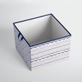 thumbnail image 4 of Bacati - Tribal Olivia Coral/Navy Cotton Percale Fabric covered Storage, Large Box, 14 x 14 x 10 inches, 4 of 10