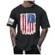 thumbnail image 4 of Playeras Negras Hombre Algodon Camiseta Con Estampado Digital 2D Para Hombre, Camiseta De Manga Corta Con Solapa Superior, 4 of 5