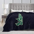 thumbnail image 4 of Clipart Usf Bulls Logo Fleece Blanket, Very Soft Microfiber Flannel Blanket for Couch Warm and Cozy for All Seasons, 4 of 6