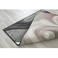 thumbnail image 5 of Handcraft Rugs-Swirls Abstract Design Modern Contemporary Hand Carved Area Rug-Silver/Purple/Gray/Black, 5 of 10