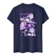 thumbnail image 3 of Pop cazadora para niña Hunters Graphic Round-Neck Short Sleeve T Shirt For Kids Youth Fashion Tee With Cartoon Print Design Soft Blend Top For Children （Navy）, 3 of 3