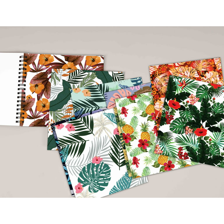 Inkdotpot 25 Sheets Tropical Scrapbook Paper Pad 12x12- Single-Sided  Scrapbook Paper- Colorful Cardstock Paper Scrapbooking DIY Decorative  Background Cardmaking Supplies- Journal Craft Paper 