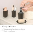 thumbnail image 4 of Cerbior 6 Plastic Bathroom Linen & Accessory Set, Brown, 4 of 9
