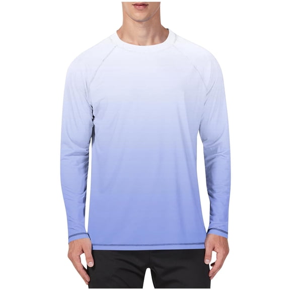 LIaqionyy Big and Tall Shirts for Mens Casual Long Sleeve Crew Neck Lightweight Plus Size Basic Tee Shirt Tops