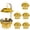Gold-6pcs, variant on Esheno 4 Piece Round Stainless Steel Chafing Dish Set Complete Buffet Warmer For Parties Christmas Gold