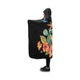 thumbnail image 3 of ASHLEIGH Hummingbird Cactus Flowers Hooded Blanket Pilling Polar Fleece Hooded Throw Wrap 40x50 inch, 3 of 3