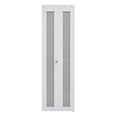 thumbnail image 3 of 28" x 80" Frosted Glass Bifold Doors with Hardware Kit & Knob, Solid Core MDF Wood, Interior Folding Door for Closet, Pantry Door, White Wood Texture Surface, 3 of 10