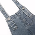 thumbnail image 4 of KIDSCOOL SPACE Girls Denim Overalls, Ripped Heart-shaped Bib Jeans Workwear Pants, Light Blue,5-6 Years, 4 of 7