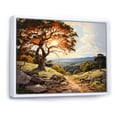 thumbnail image 2 of Designart "Golden Hour Red Oak Tree" Floral Floater Framed Canvas Wall Art, 2 of 7