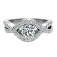 thumbnail image 4 of 0.80 CT TW Diamond Prong Setting Intertwined Bridal Ring 14K White Gold (G,I1), 4 of 5
