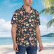 thumbnail image 3 of Fotbe Autumn Fox Owl Camisa Hawaiana para Hombre Unisex – Camisa Casual de Verano con Botones de Manga Corta de Algodón y Lino,XX-Large, 3 of 7