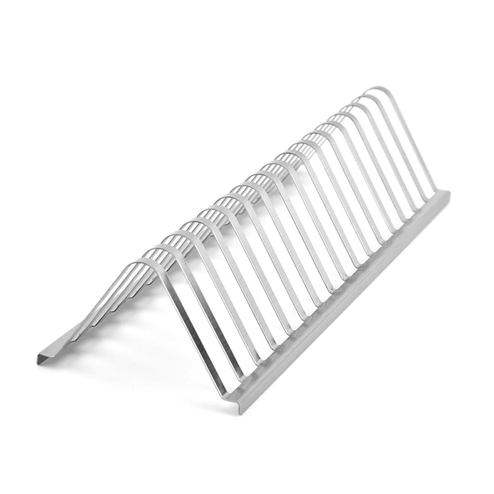 Lacyie Outdoor Rib Rack For Smoking Stainless Steel Roasting Stand For Grilling Barbecuing