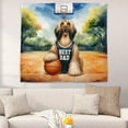 thumbnail image 2 of Happy Father's Day Afghan Hound Playing Basketball with Best Dad Jersey Tapestry Dog Lover Wall Hanging Backdrop Home Decor - 13006, 2 of 5