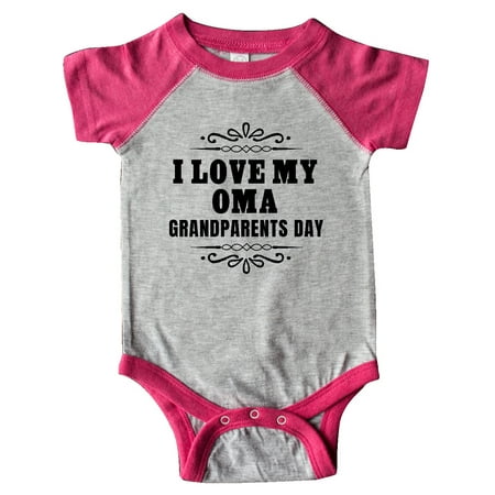 

Inktastic Grandparents Day I Love My Oma Gift Baby Boy or Baby Girl Bodysuit