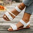 thumbnail image 5 of Miluxas Women Flower Sandals - Girl Summer Dress Shoes Womens Wedding Party White 9.5(43), 5 of 9