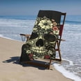 thumbnail image 4 of Skull Skeleton Towel Funny Skeleton Beach Towels Oversized for Bathroom Quick Dry Bath Towel for Women Men, 4 of 8